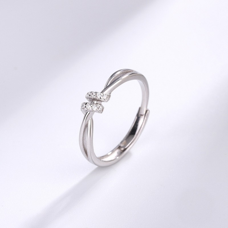 Love Intertwined Couple Rings Niche Design